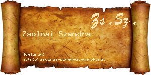 Zsolnai Szandra névjegykártya